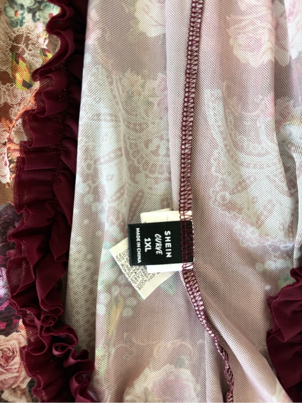 Sheer patterned maxi dress shein - Picture 2 of 3